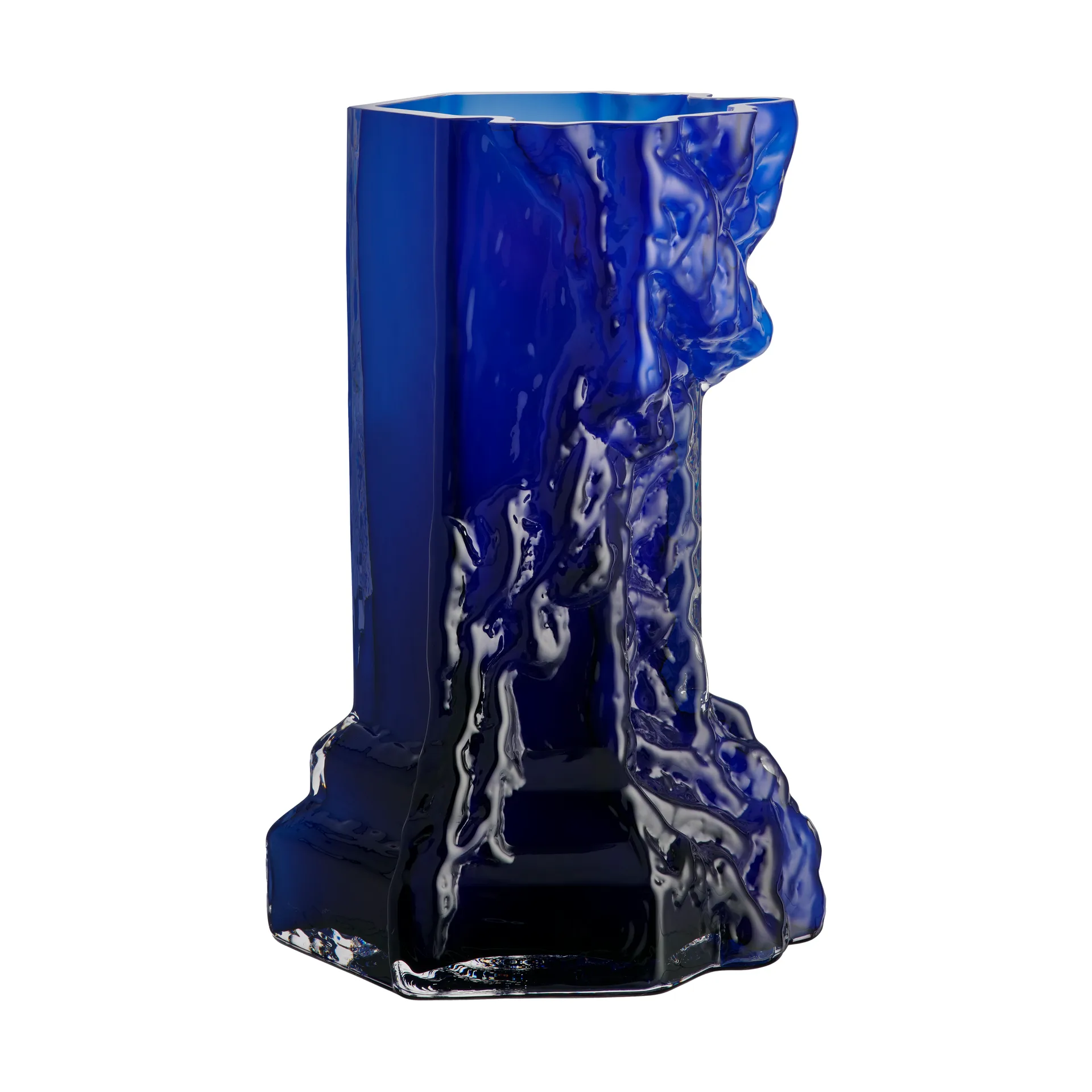 Vase Rocky Baroque 35 cm, Bleu profond Kosta Boda