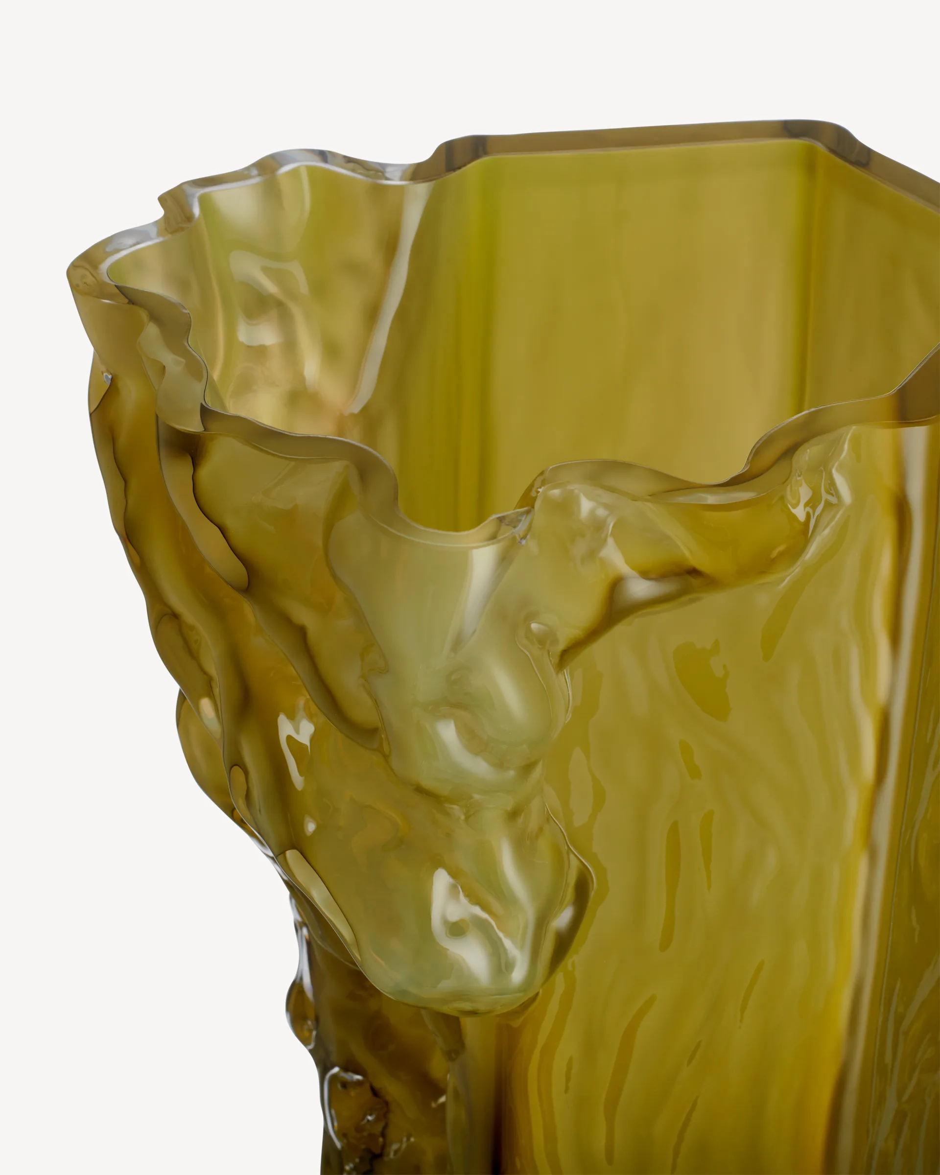 Vase Rocky Baroque 35 cm, Olive Kosta Boda