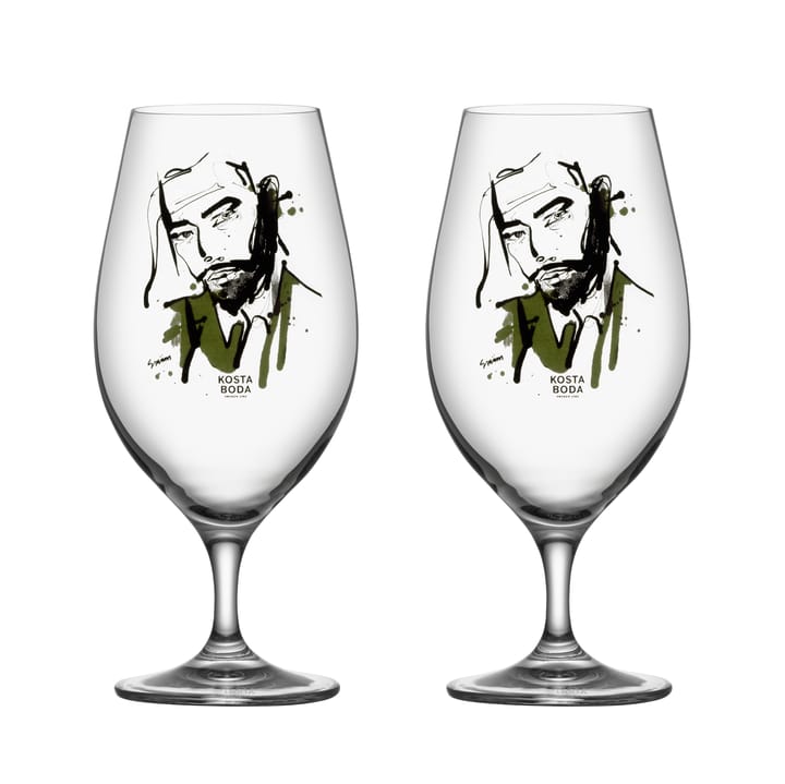 Verre à bière All about you 40 cl Lot de 2 - Want him (vert) - Kosta Boda