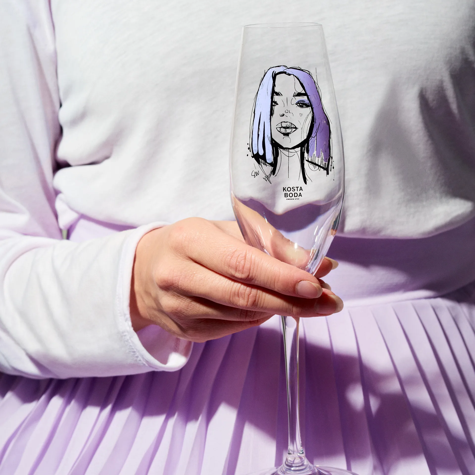 Verre à champagne All about you 24 cl Lot de 2, Forever Mine Kosta Boda