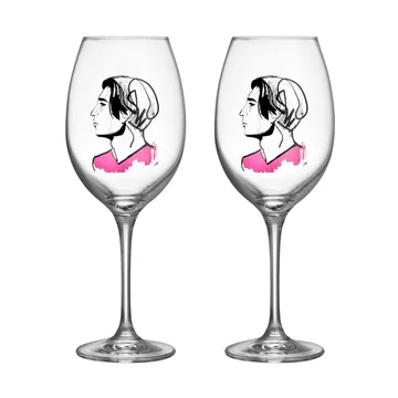 Verre à vin All about you 52 cl lot de 2 - Embrace him - Kosta Boda