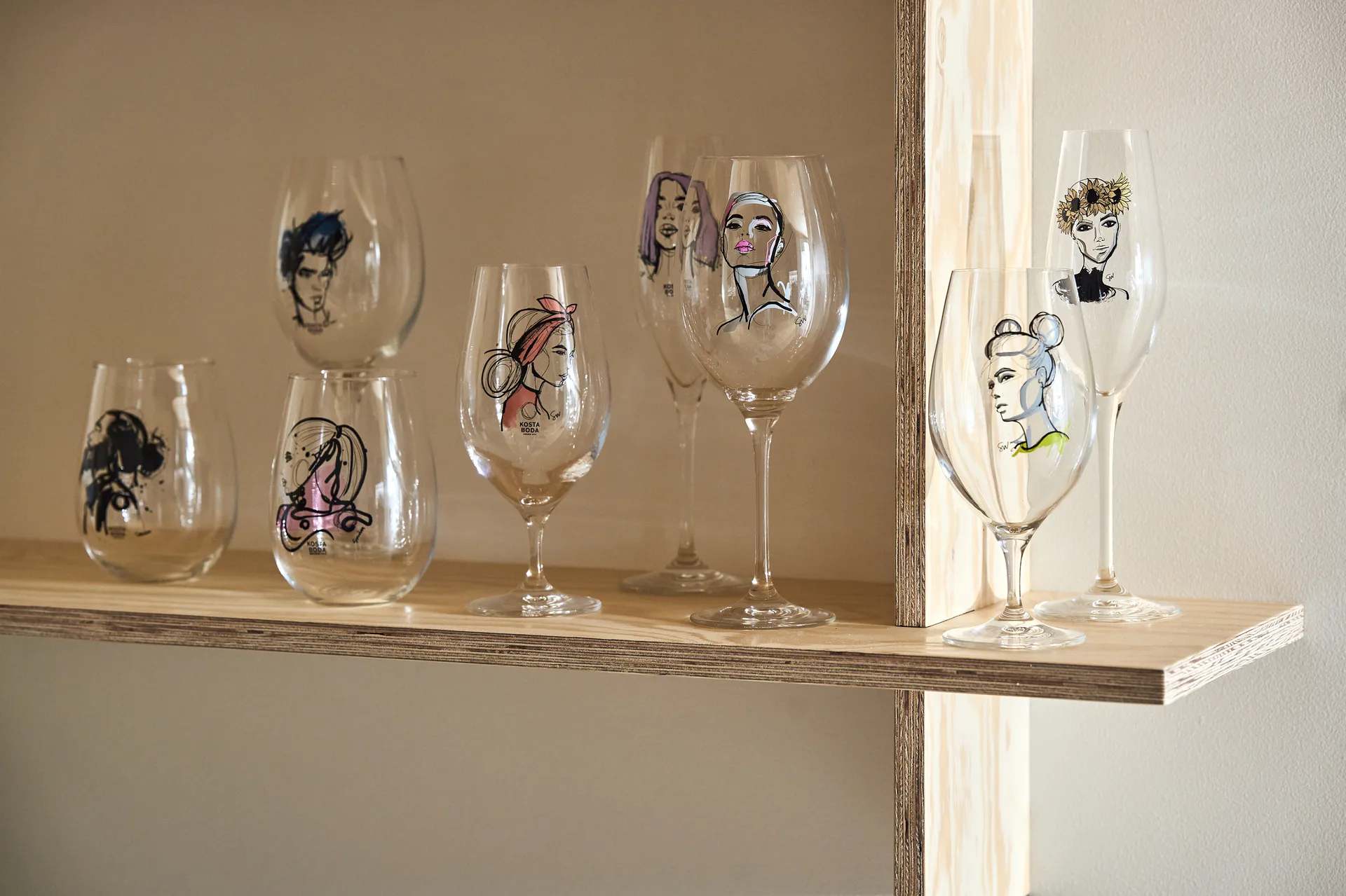 Verre à vin All about you 52 cl lot de 2, miss him (blue) Kosta Boda