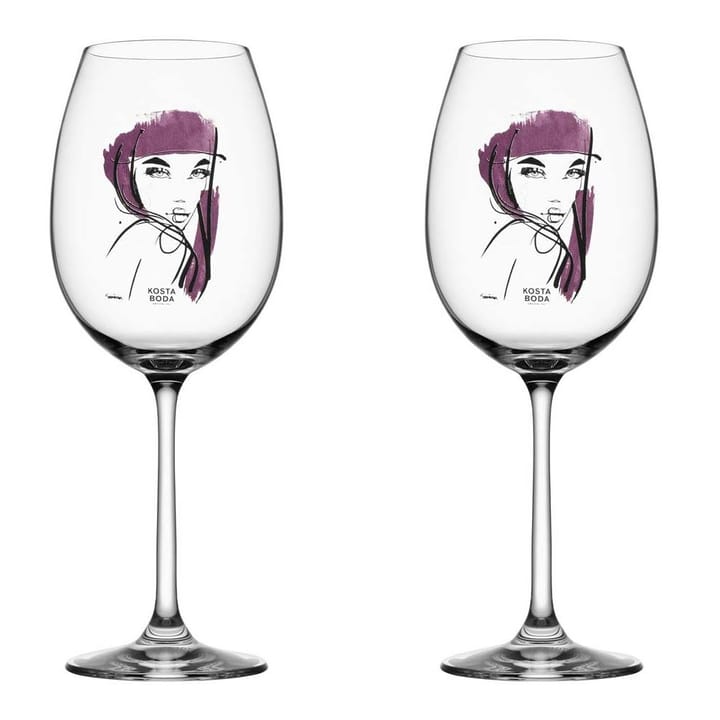 Verre à vin All about you 52 cl lot de 2 - prune - Kosta Boda