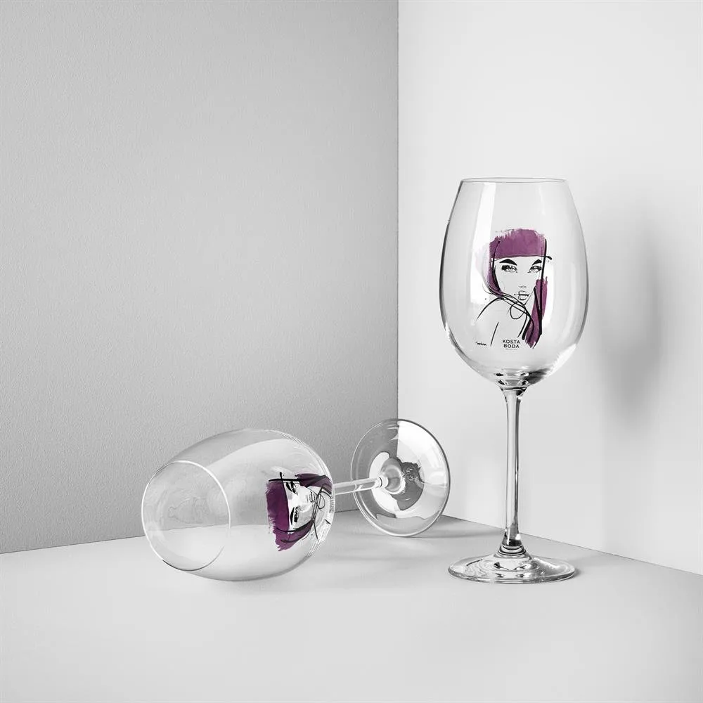 Verre à vin All about you 52 cl lot de 2, prune Kosta Boda