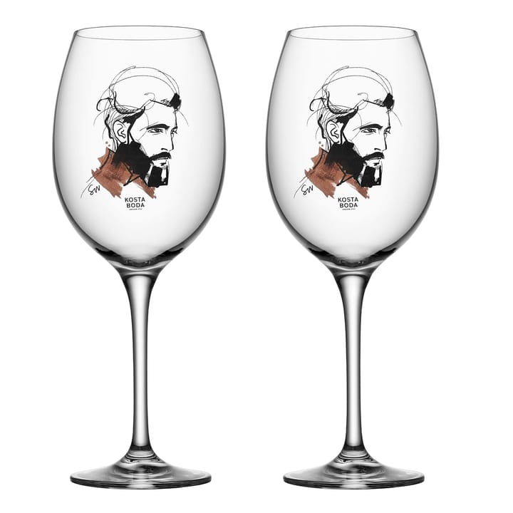 Verre à vin All about you 52 cl lot de 2 - Wait for him (deep purple) - Kosta Boda