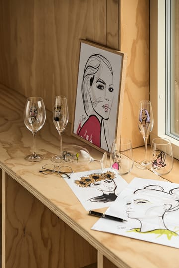 Verre All about you 57 cl lot de 2 - love you (rose) - Kosta Boda