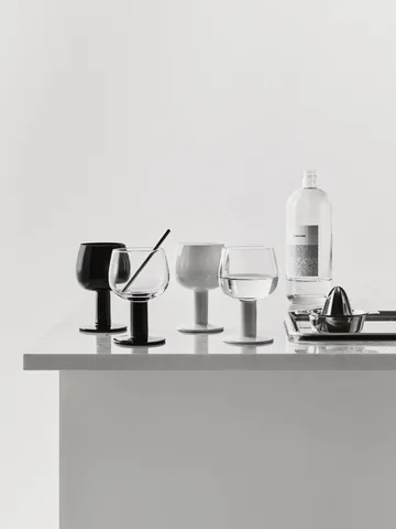 verre Fars - Blanc-noir, lot de 4 - Kosta Boda