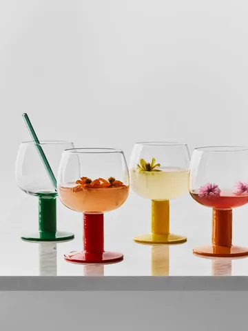 verre Fars - Couleurs assorties, 40 cl, lot de 4 - Kosta Boda