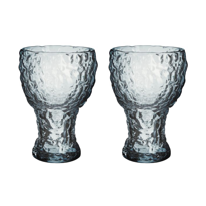 Kosta Boda Verre highball Moss circulaire 42 cl lot de 2 Bleu