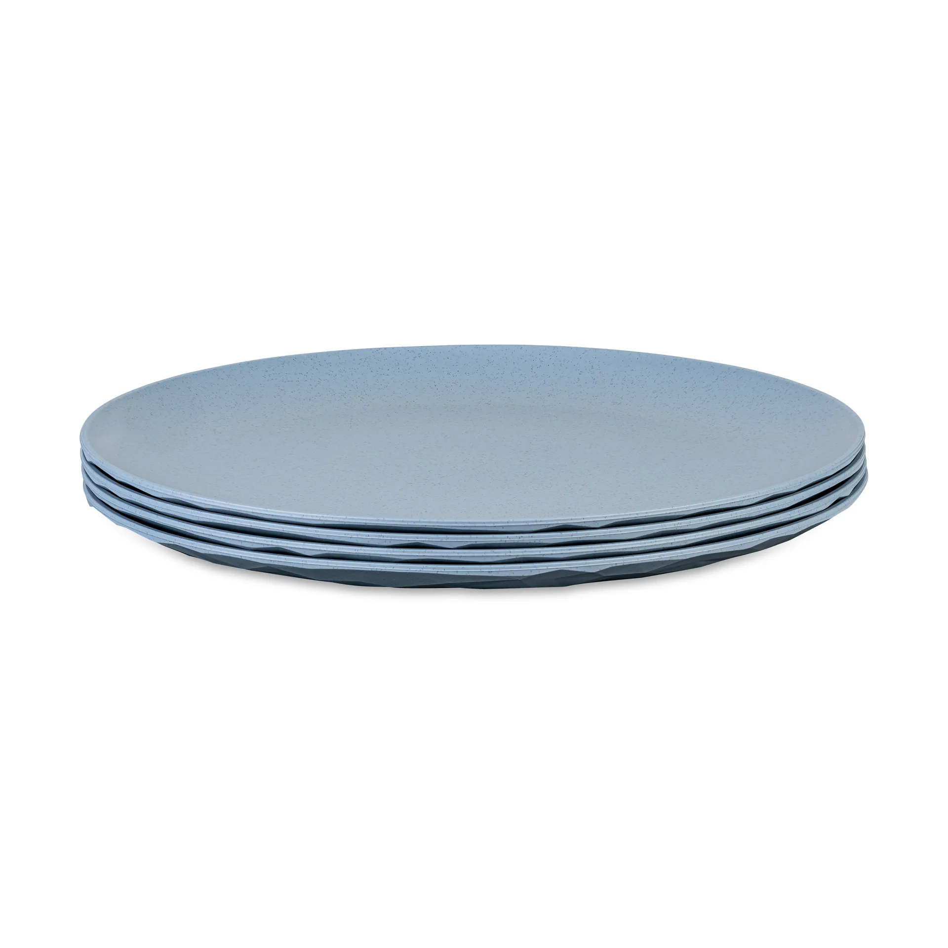Assiette Club thermoplastique biocirculaire Ø26 cm, 4 pièces, Nature flower blue Koziol