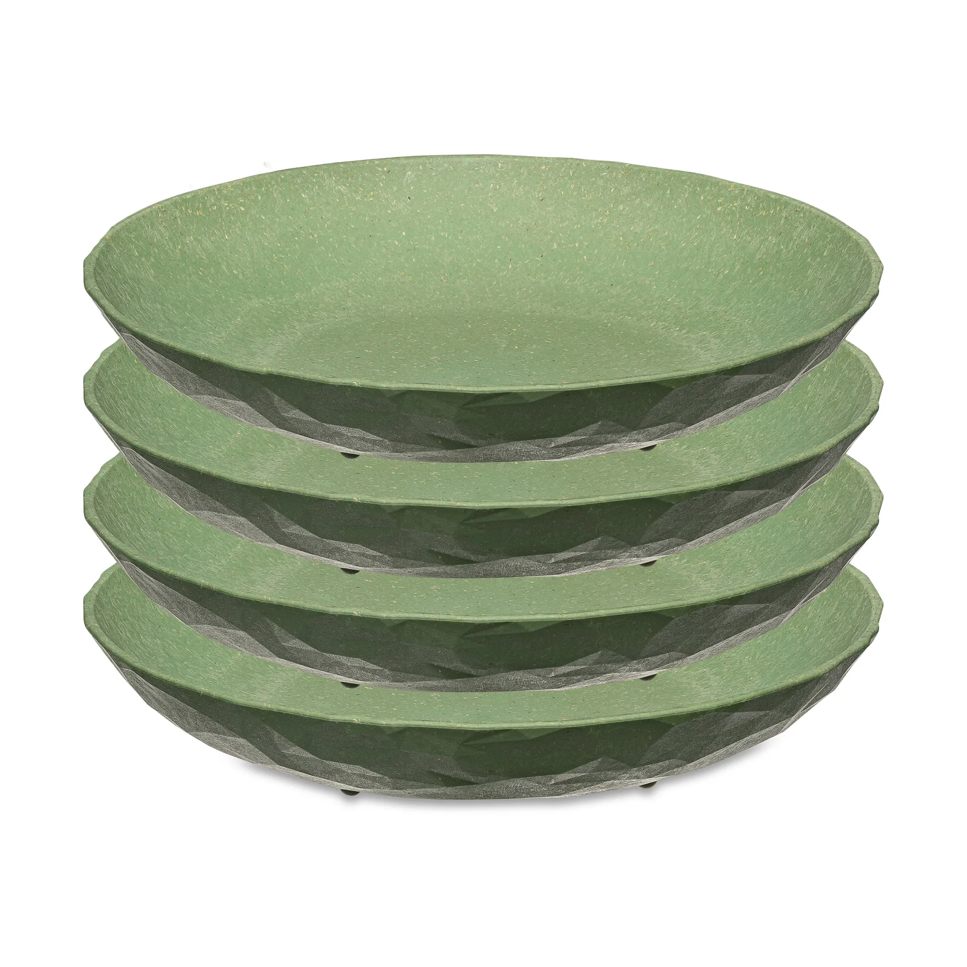 Assiette creuse Club Ø 22 cm, lot de 4, Nature leaf green Koziol