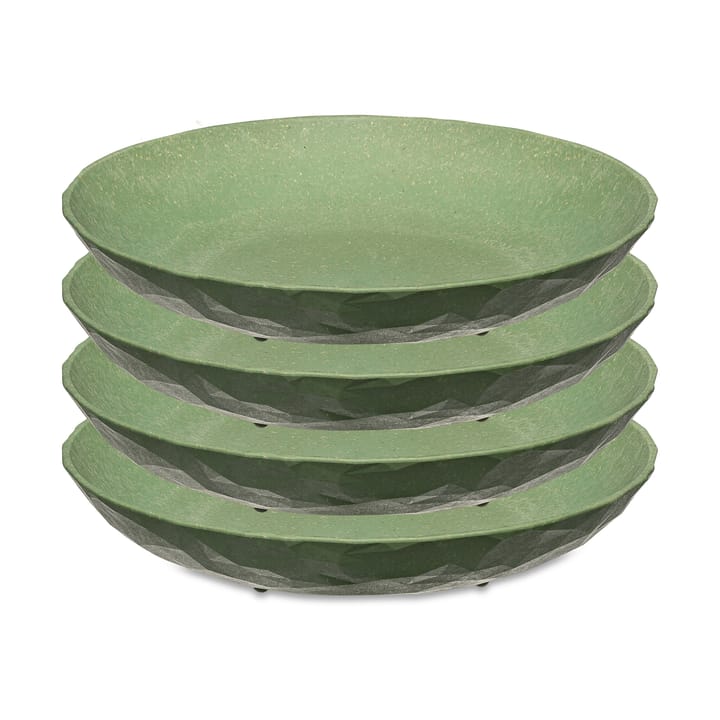 Assiette creuse Club Ø 22 cm, lot de 4 - Nature leaf green - Koziol