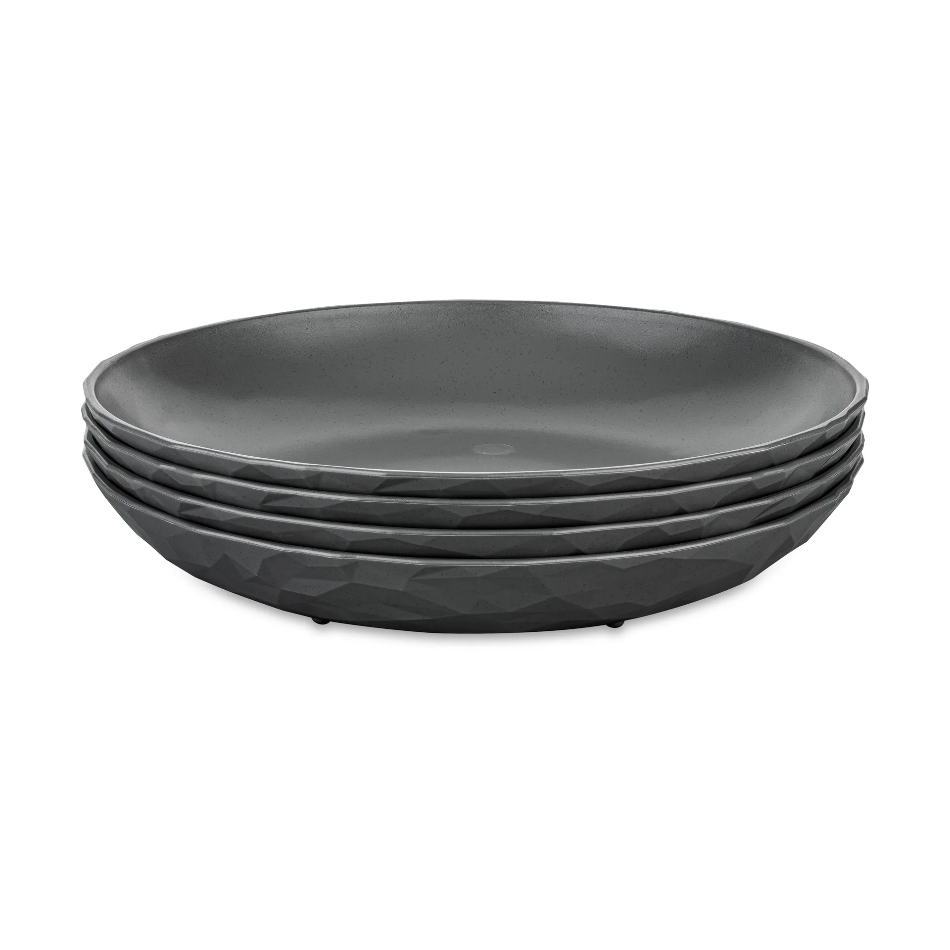 Assiette creuse Club thermoplastique biocirculaire Ø22 cm, 4 pièces, Nature ash grey Koziol