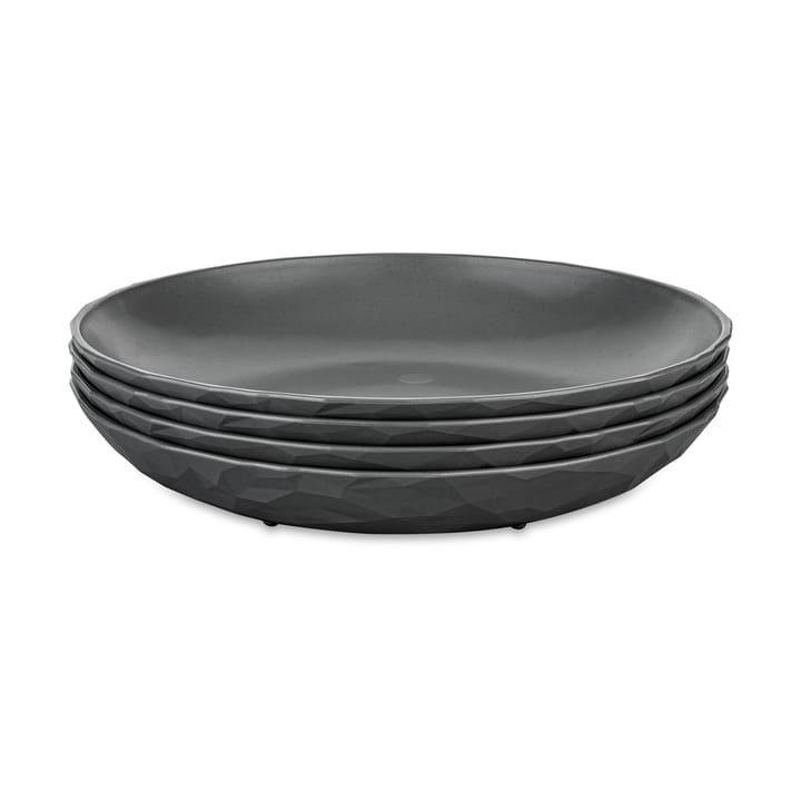 Assiette creuse Club thermoplastique biocirculaire Ø22 cm, 4 pièces - Nature ash grey - Koziol