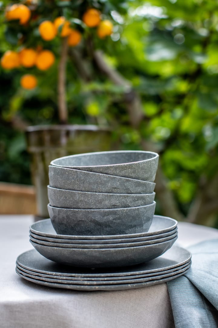 Assiette creuse Club thermoplastique biocirculaire Ø22 cm, 4 pièces, Nature ash grey Koziol