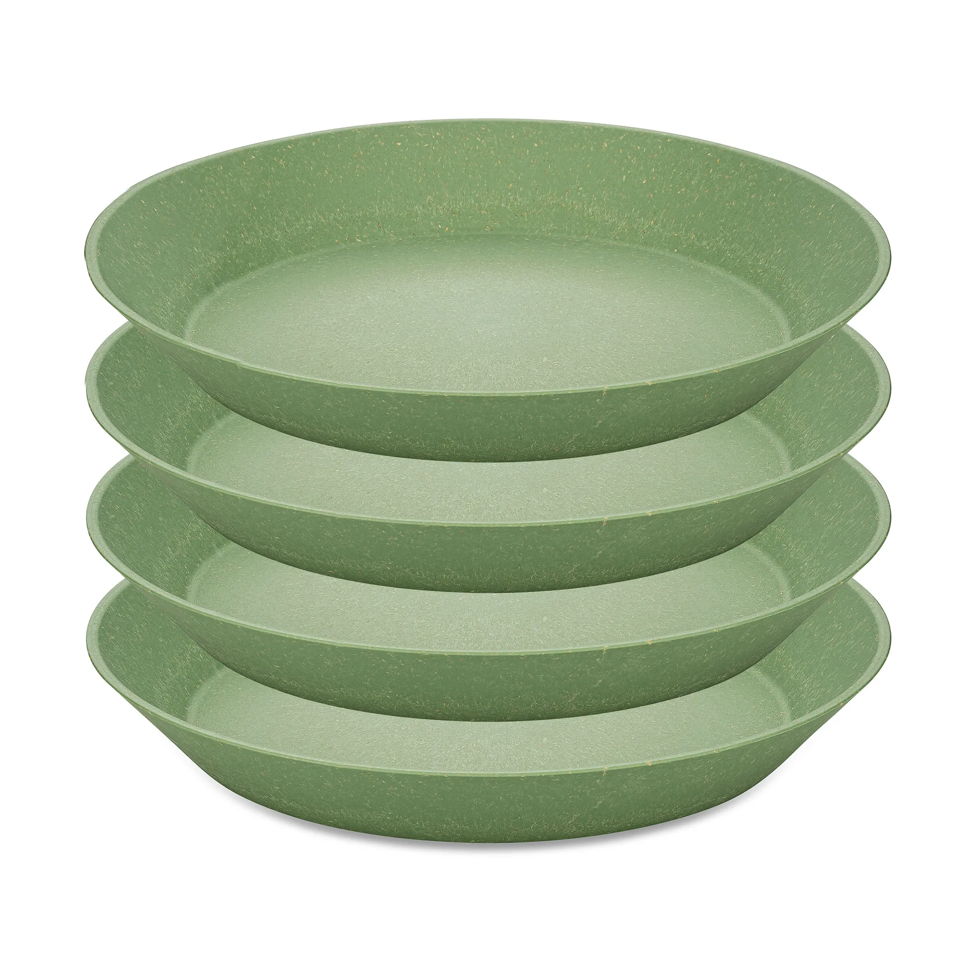 Assiette creuse Connect Ø 24 cm, lot de 4, Nature leaf green Koziol