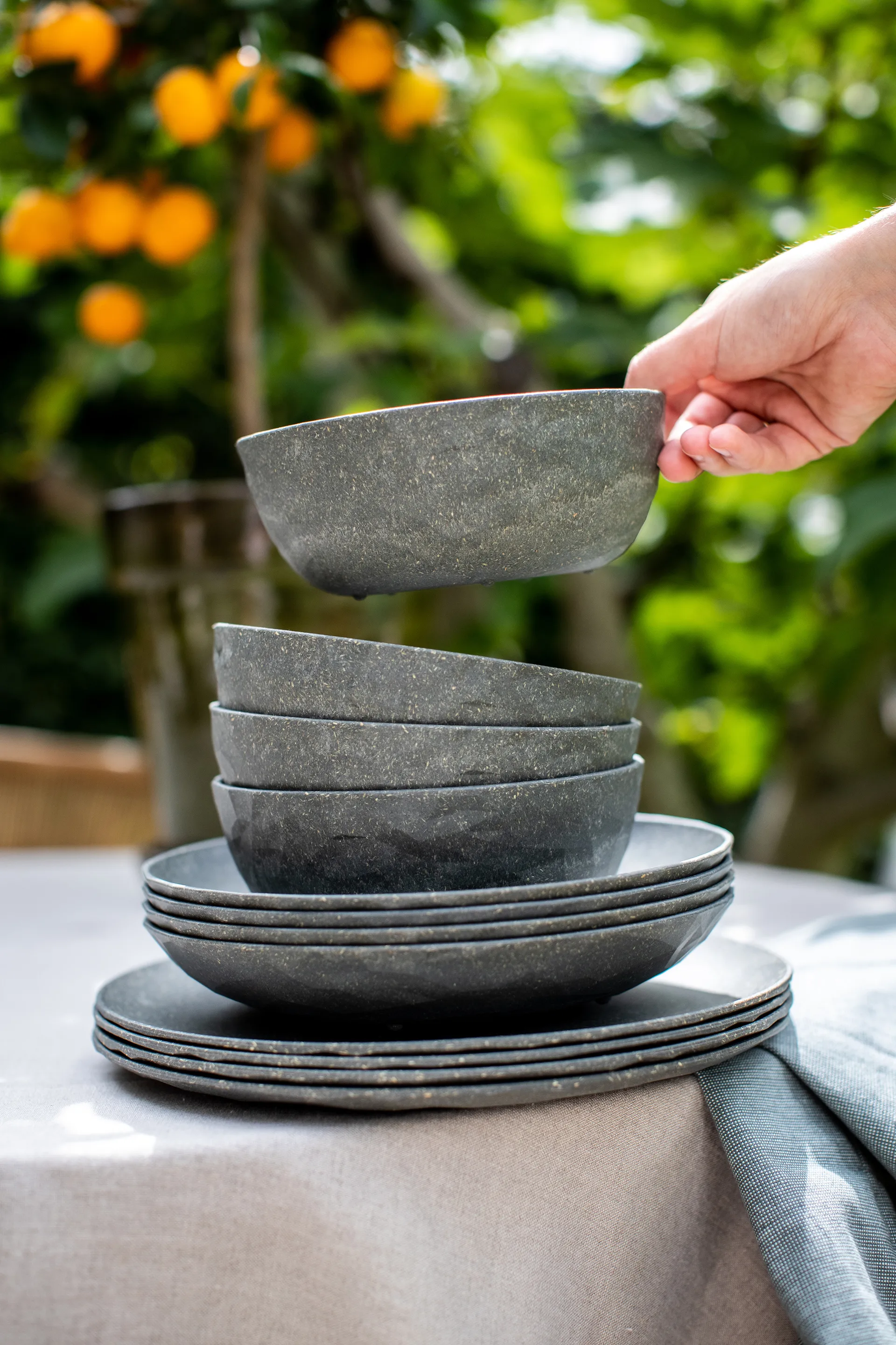 Bol Club thermoplastique biocirculaire Ø16,2 cm, 4 pièces, Nature ash grey Koziol