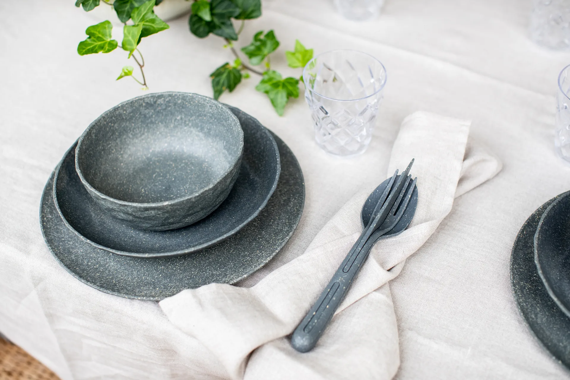 Bol Club thermoplastique biocirculaire Ø16,2 cm, 4 pièces, Nature ash grey Koziol