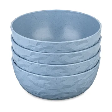 Bol Club thermoplastique biocirculaire Ø16,2 cm, 4 pièces - Nature flower blue - Koziol