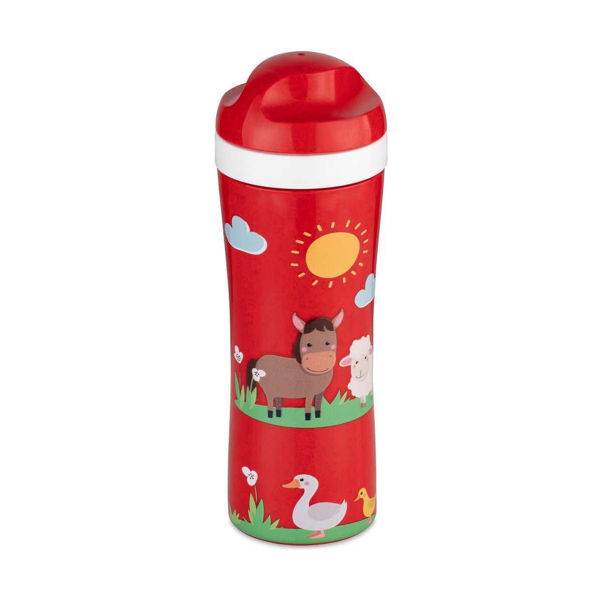 Koziol Bouteille Oase 42,5 cl Ferme | Design Scandinave | Bouteilles d'eau | Rouge