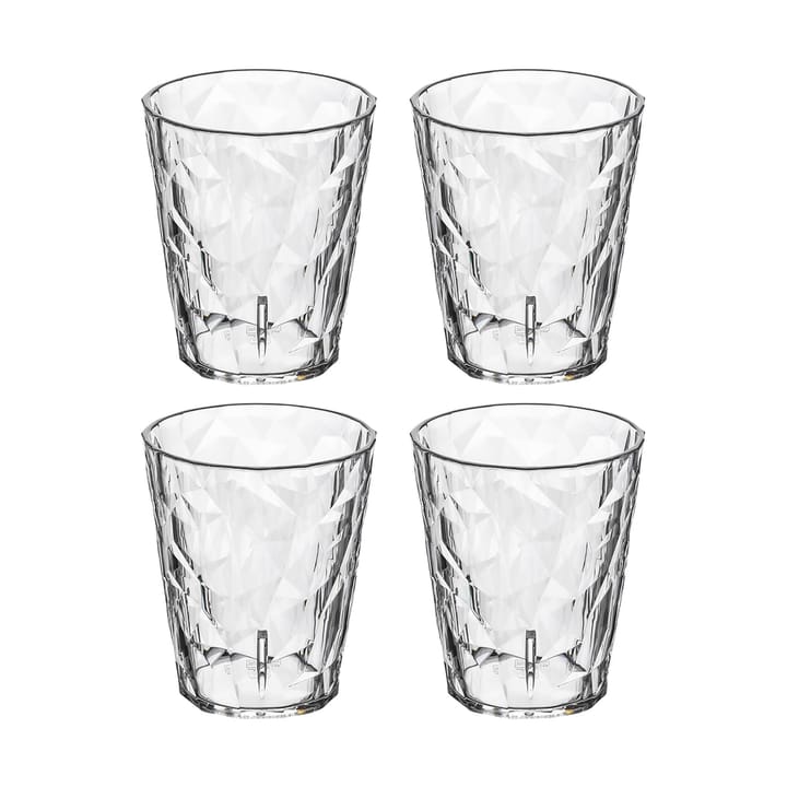 Club No. 1 verre à boire plastique 25 cl, lot de 4 - Cristal transparent - Koziol