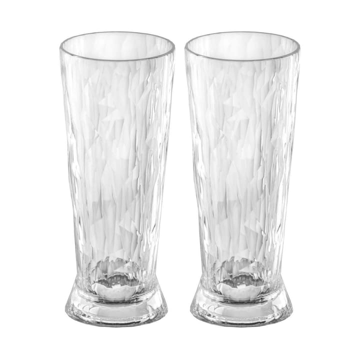 Club No. 10 verre à bière plastique 30 cl, lot de 2 - Cristal transparent - Koziol