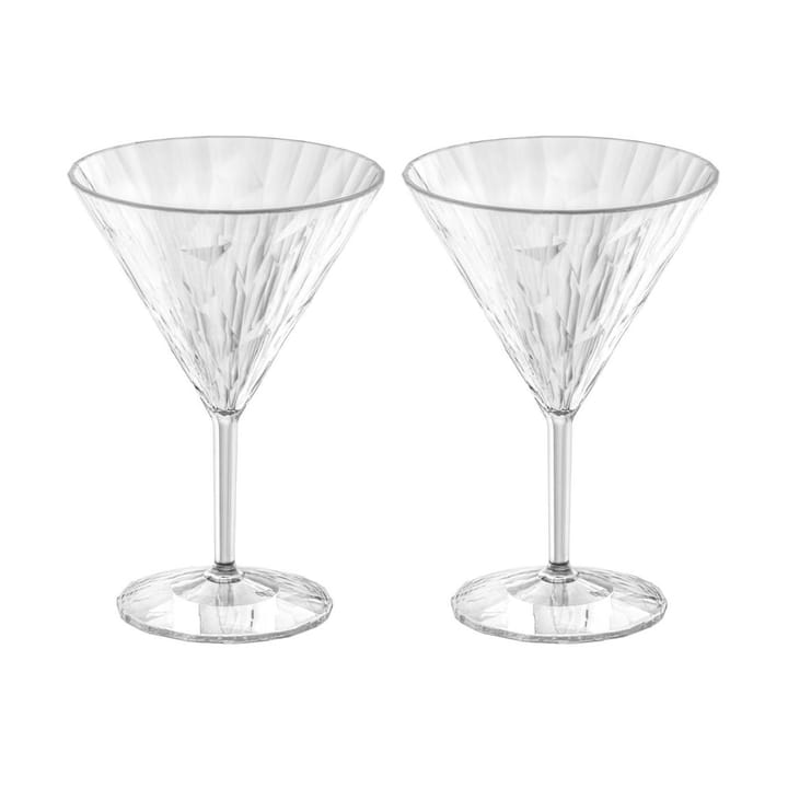 Club No. 12 verre à martini plastique 25 cl, lot de 2 - Cristal transparent - Koziol