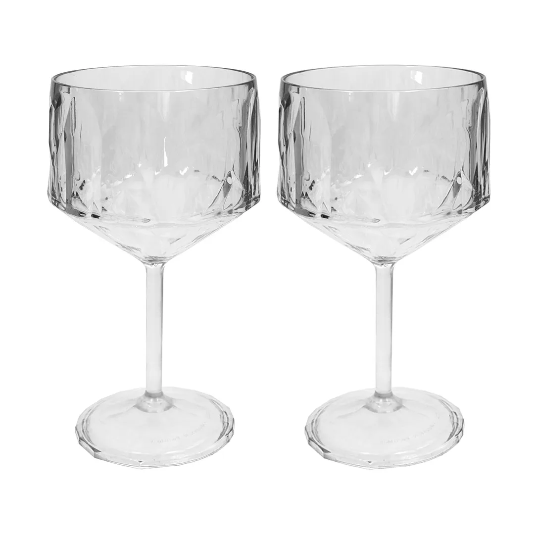 Club No. 15 verre à long drink plastique 40 cl, lot de 2, Cristal transparent Koziol