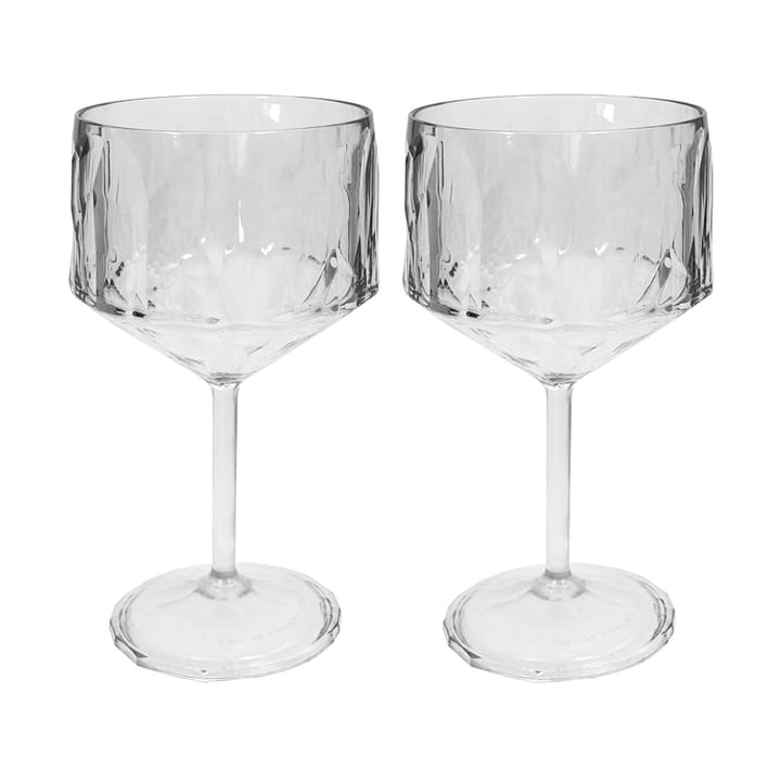 Club No. 15 verre à long drink plastique 40 cl, lot de 2, Cristal transparent Koziol