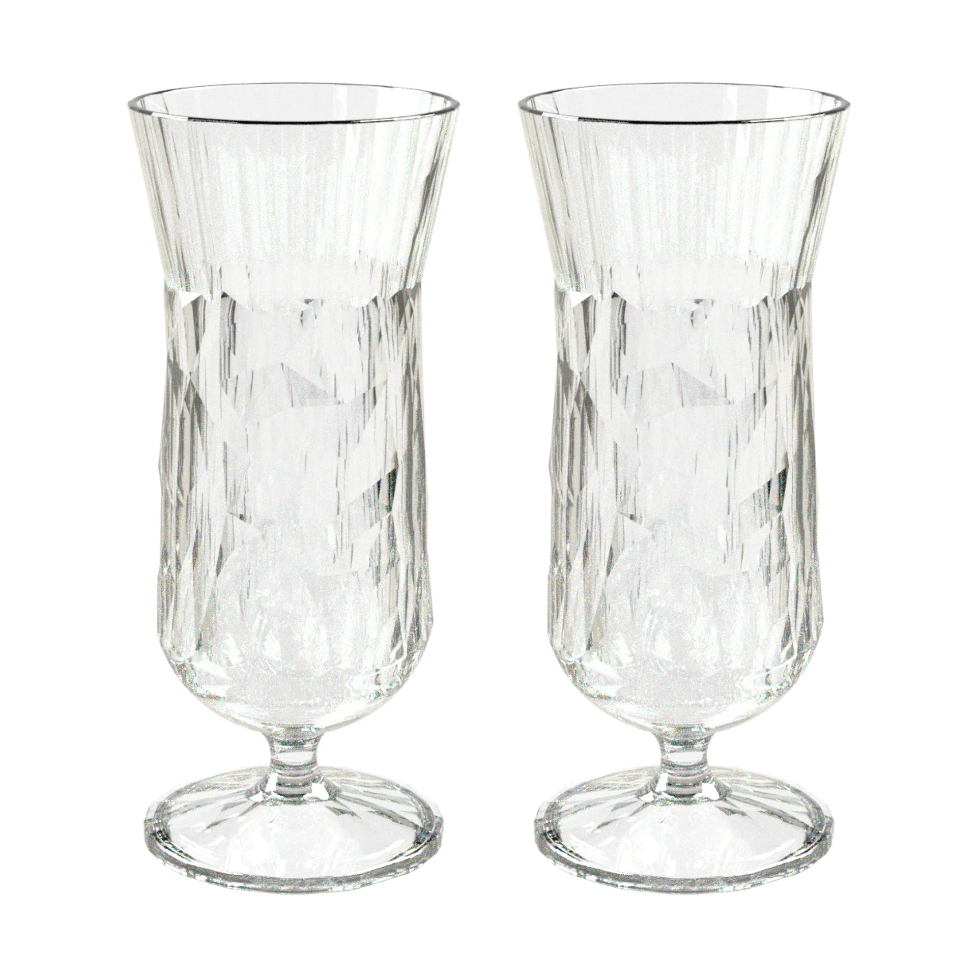 Club No. 17 verre à long drink plastique 40 cl, lot de 2, Cristal transparent Koziol