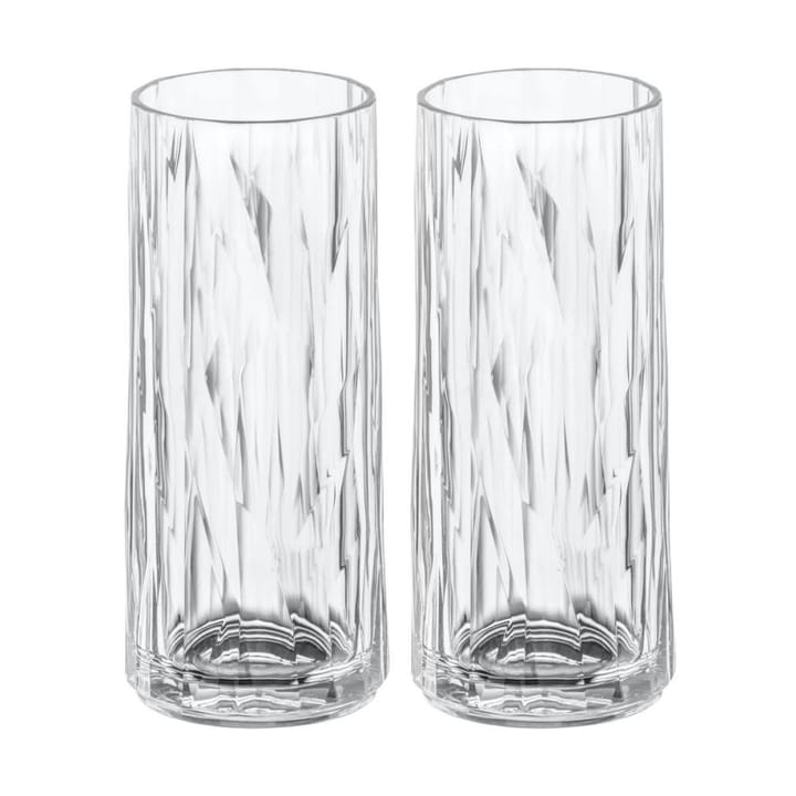 Club No. 3 verre à long drink plastique 25 cl, lot de 2 - Cristal transparent - Koziol