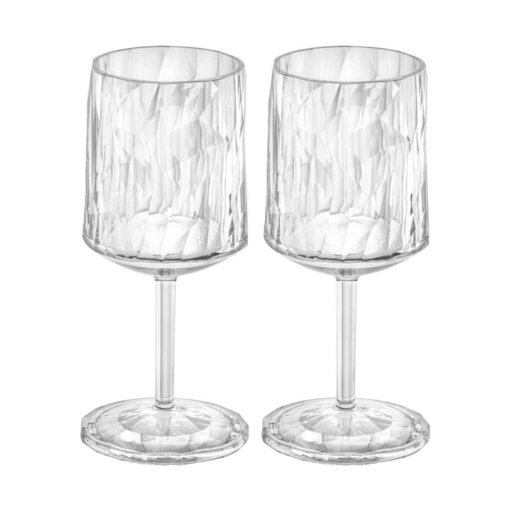 Club No. 9 verre à vin plastique 20 cl, lot de 2, Cristal transparent Koziol