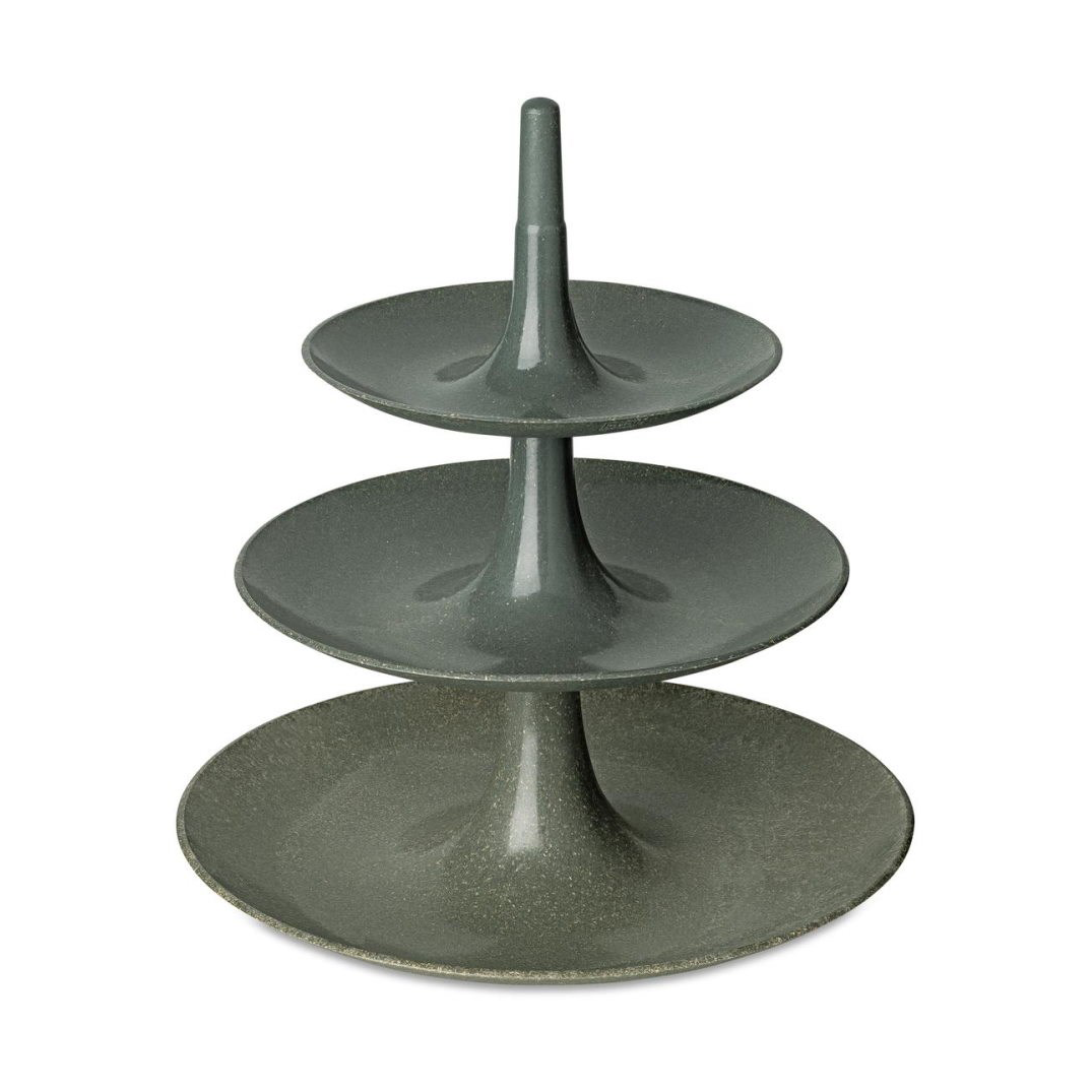 Koziol Plat à gâteau-présentoir à étages Babell L Nature ash grey