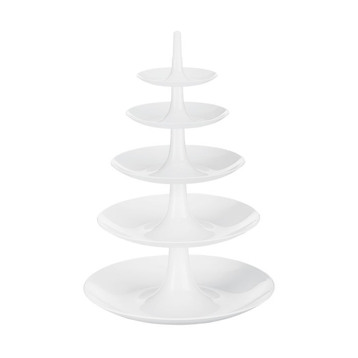 Koziol Plat à gâteau-présentoir à étages big Cotton white