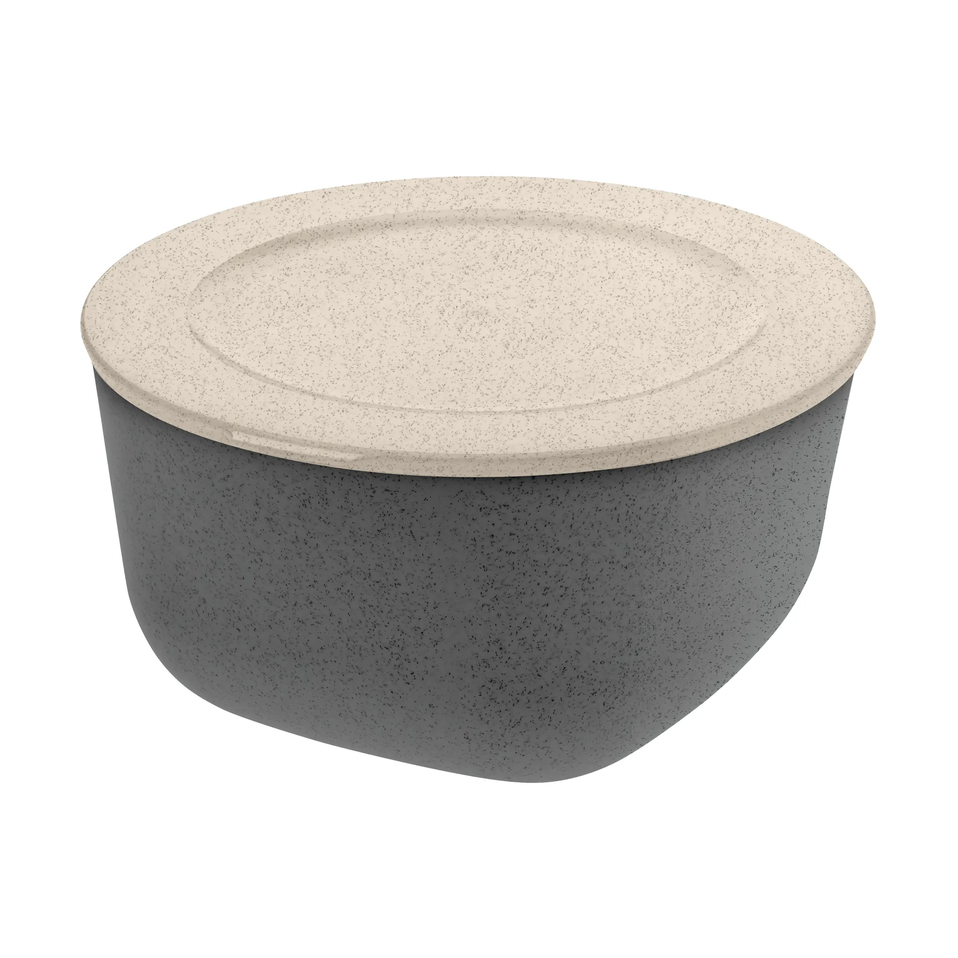 Saladier avec couvercle Connect thermoplastique biocirculaire 2 L, Nature ash grey Koziol