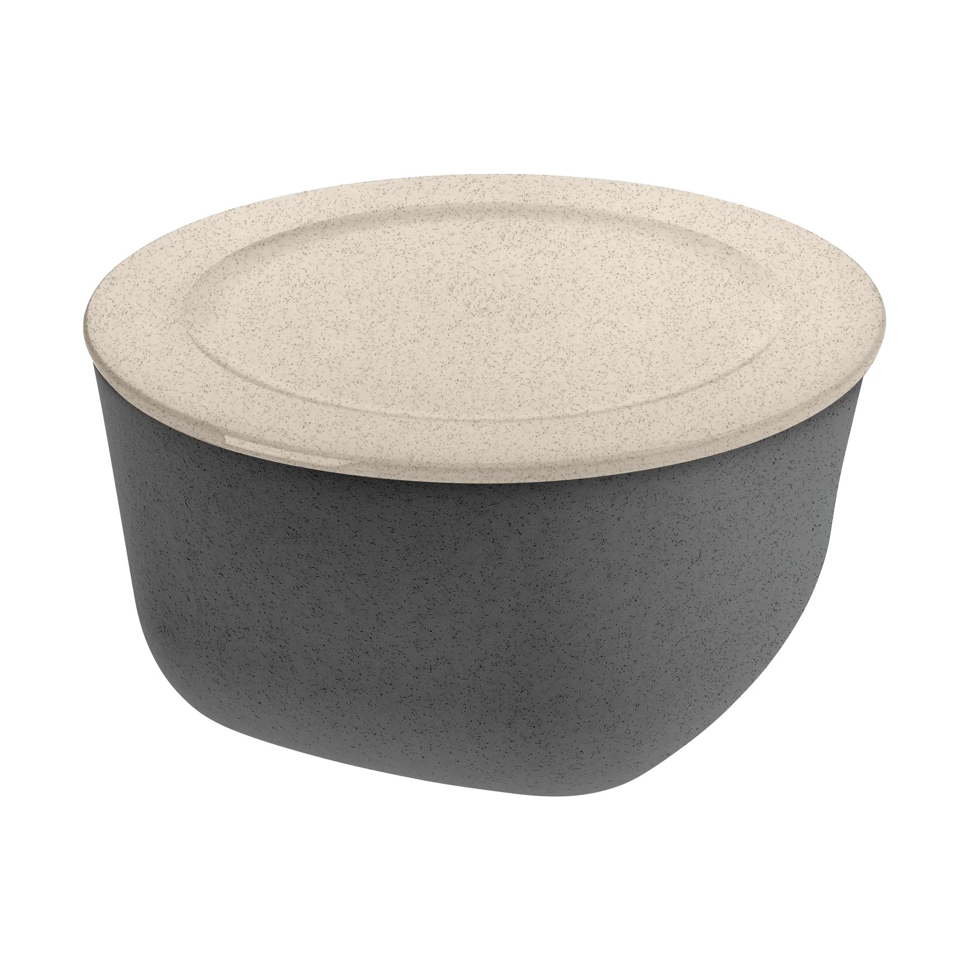 Saladier avec couvercle Connect thermoplastique biocirculaire 4 L, Nature ash grey Koziol