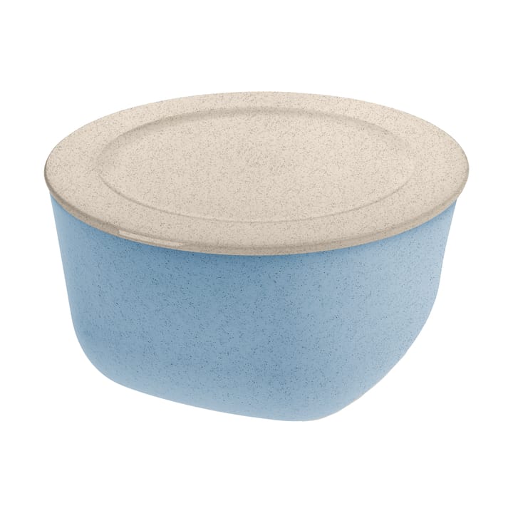 Saladier avec couvercle Connect thermoplastique biocirculaire 4 L - Nature flower blue - Koziol
