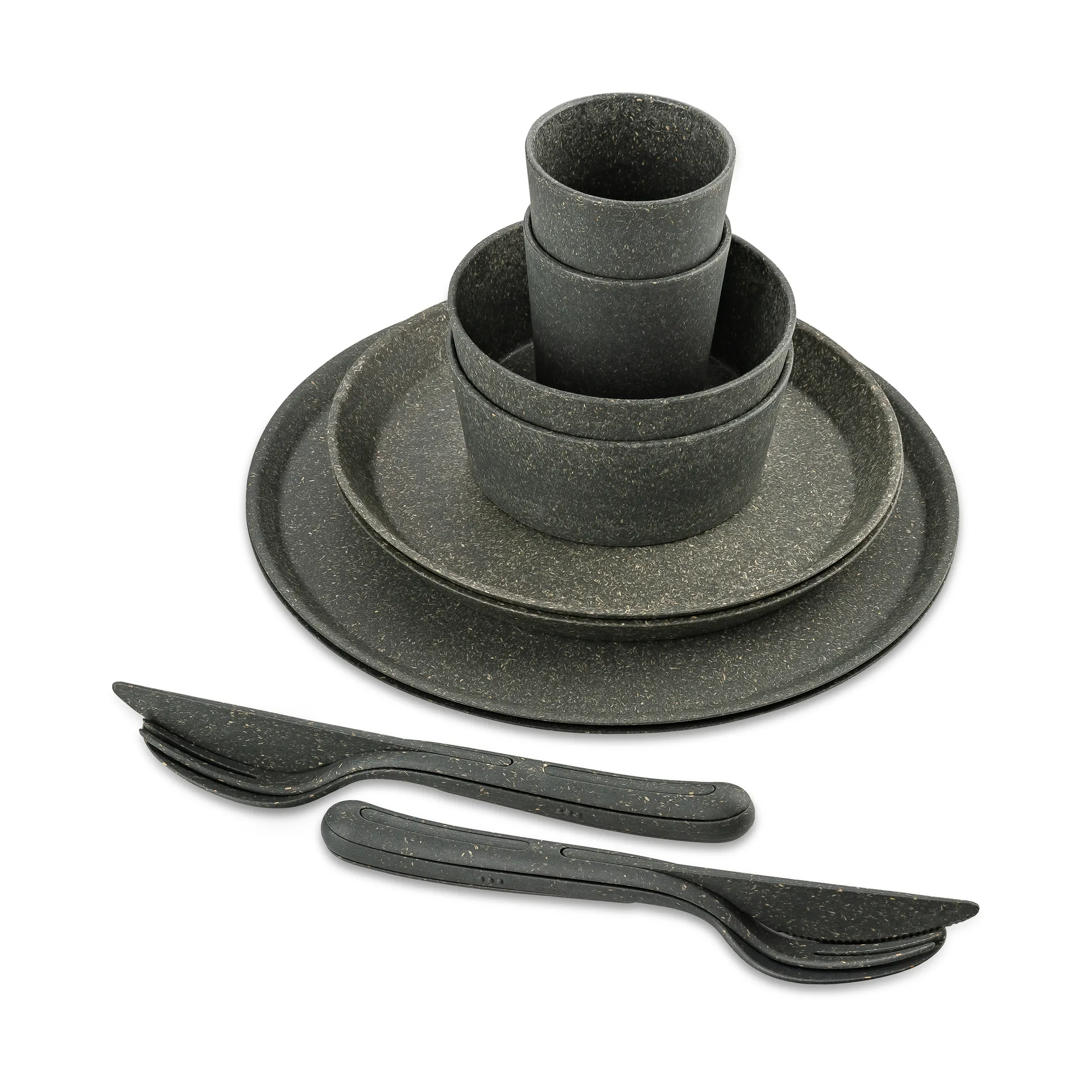 Service de table Connect Helsinki 10 pièces, Nature ash grey Koziol