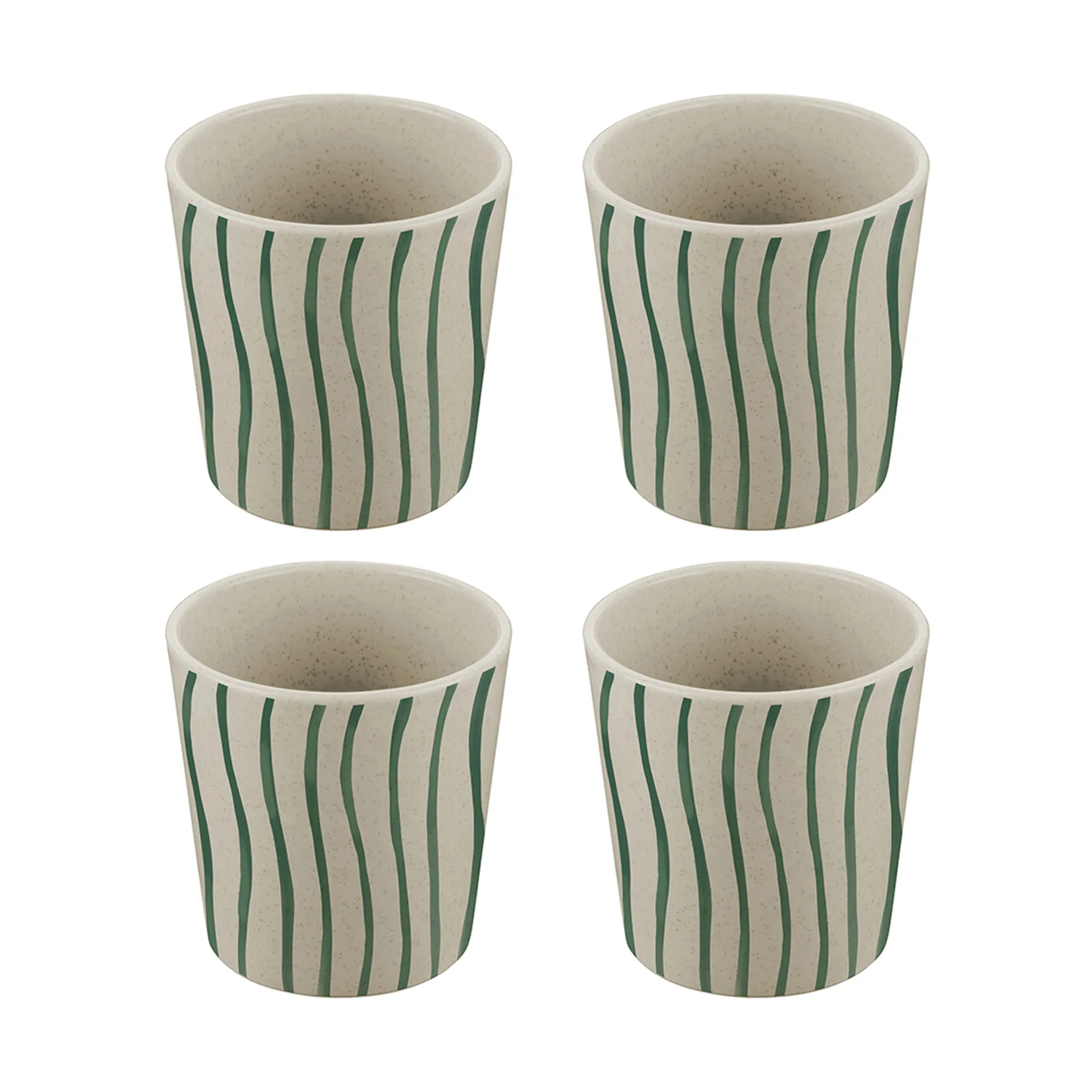 Tasse Connect S 19 cl, lot de 4, Monstera stripes Koziol