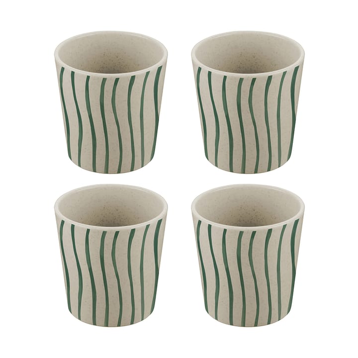 Tasse Connect S 19 cl, lot de 4 - Monstera stripes - Koziol