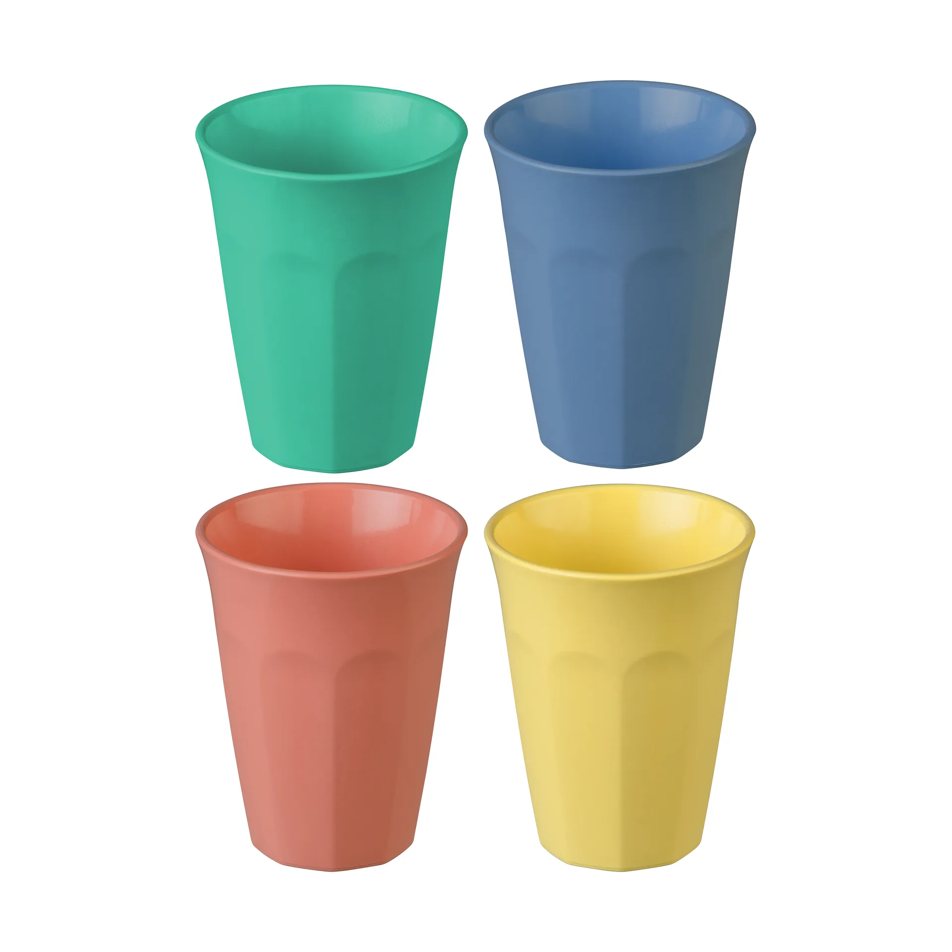 Tasse Nora M 30 cl, lot de 4, Bleu-corail-vert-jaune Koziol