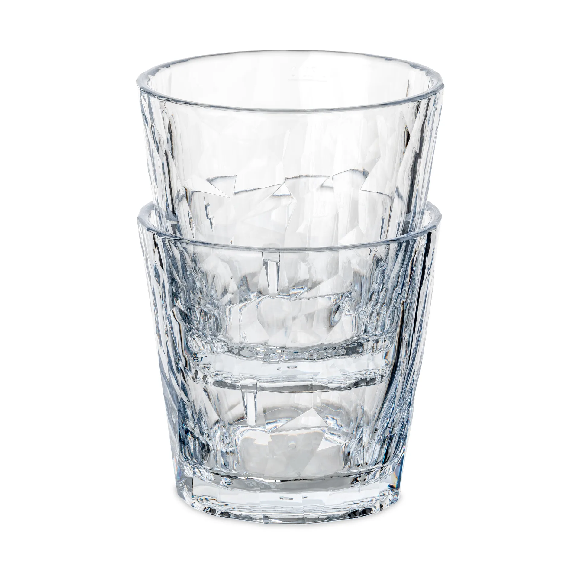 Verres tumbler en plastique Club No. 22, 25 cl, Lot de 2, Cristal clair Koziol