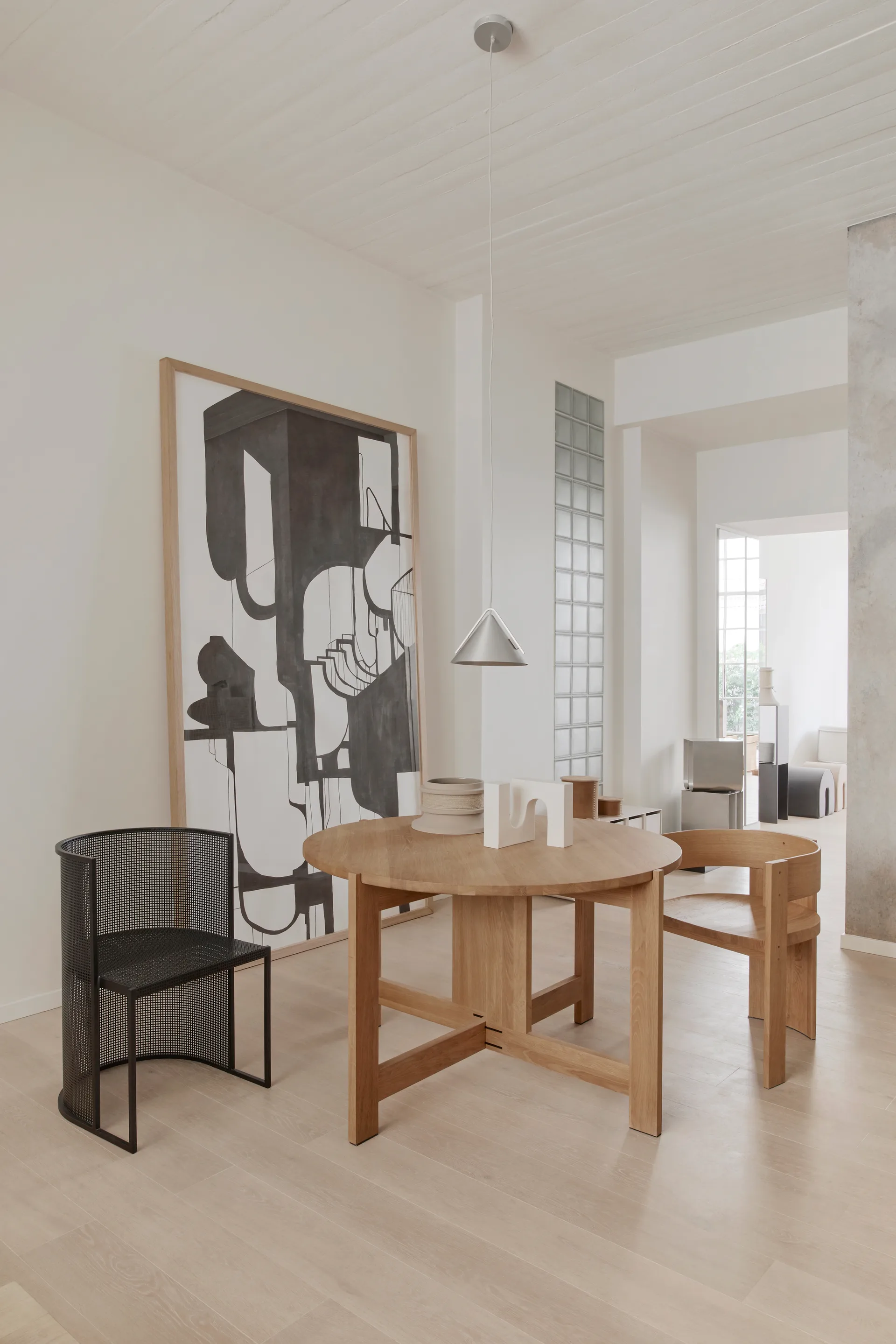 Chaise Collector, Chêne-noyer laqué chaud Kristina Dam Studio