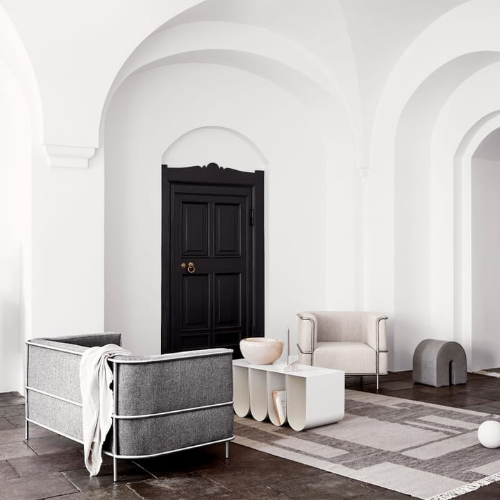 Chaise lounge Modernist - tissu orsetto col.01/2 beige - Kristina Dam Studio