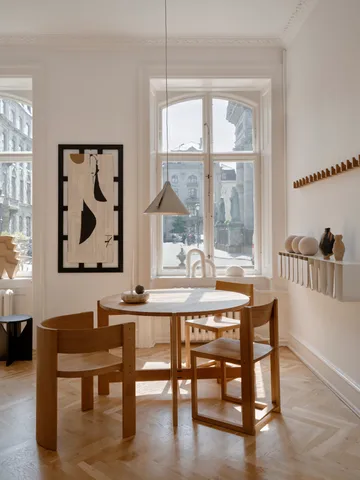 Chaise Outline - Chêne-noyer laqué chaud - Kristina Dam Studio