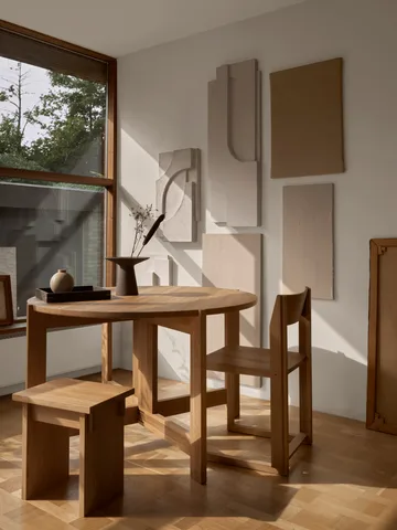 Chaise Outline - Chêne-noyer laqué chaud - Kristina Dam Studio