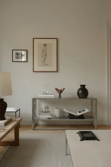 Console pliable 124x60 cm - Acier inoxydable brossé - Kristina Dam Studio