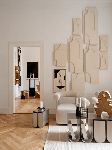 Décoration murale Serif Relief M - Off white - Kristina Dam Studio