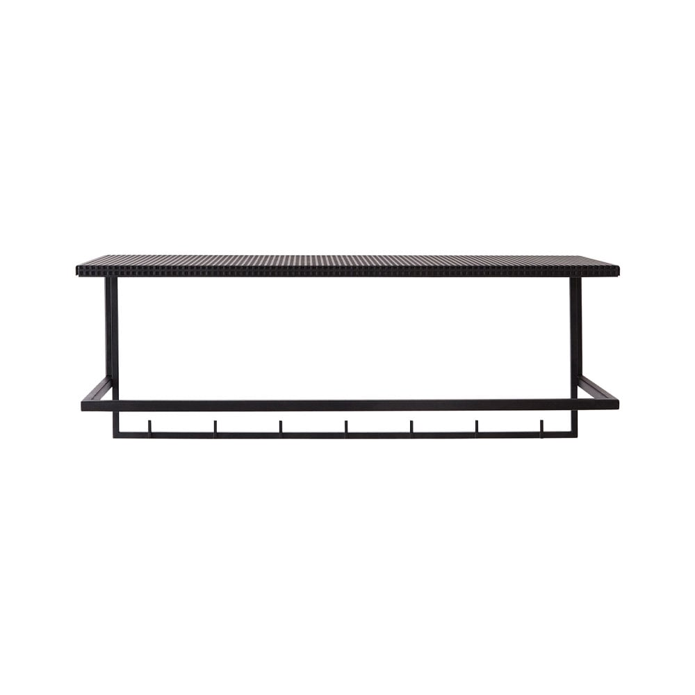 Kristina Dam Studio Étagère à chapeaux Grid black | Design Scandinave | Patères & étagères | Noir