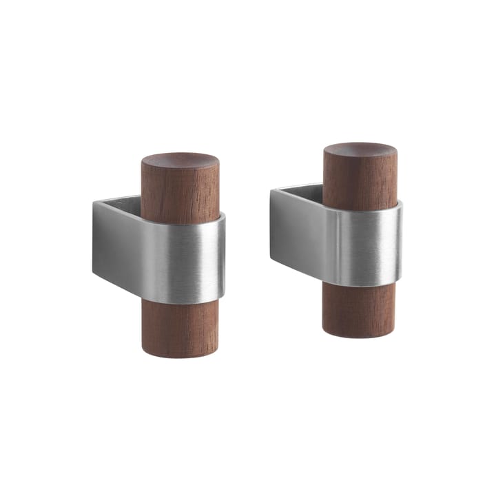 Lot de 2 patères Dowel - stainless steel, lot de 2 - Kristina Dam Studio